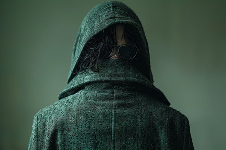 A hacker who has an  IT theme background. Generative Aiの素材