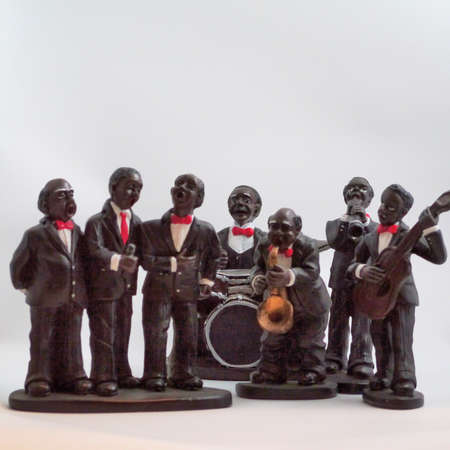 a satutette of a band with singersの写真素材