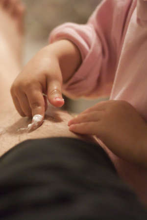 Baby massageの写真素材