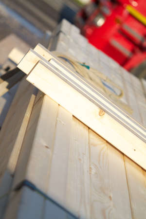 wood for buildingの写真素材