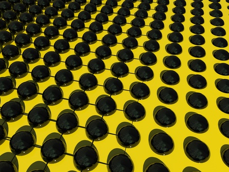 Abstract balls and grid for wallpaper or backgroundの写真素材