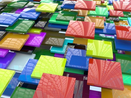 Abstract color plank, 3D rendering illustration for wallpaper or background.の写真素材