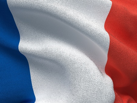 Franch flag on a fabric basisの写真素材