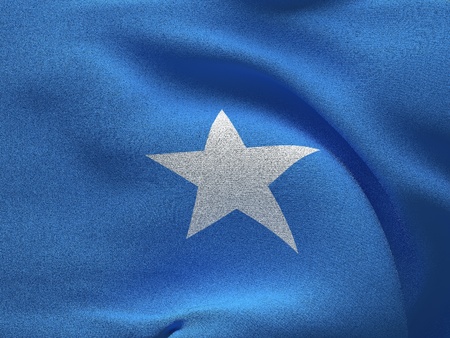 Somalia flag on a fabric basisの写真素材
