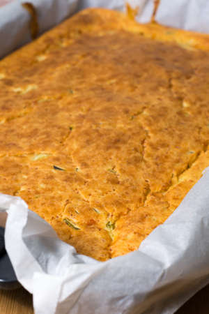 Baked kranjska pie in the baking paper.の写真素材