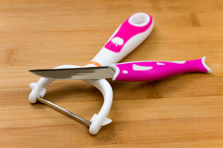 Peeler for fruits and vegetables.の写真素材