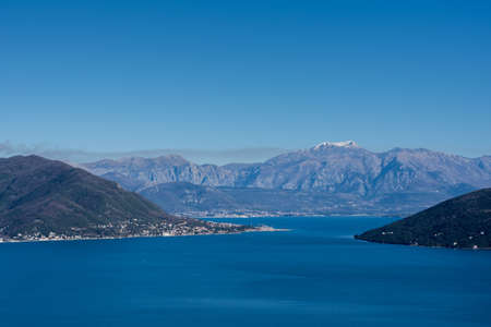 Aerial image of the adriatic sea landscape.の写真素材