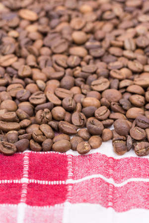 Coffee beans background copy space.の写真素材