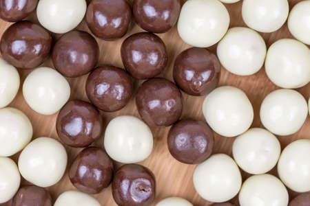 Black and white sweet chocolate biscuits