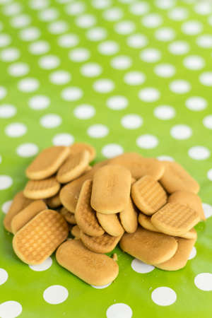 Cookies on the green table
