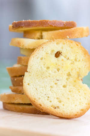 Pile of industry toast bread with cheese aroma