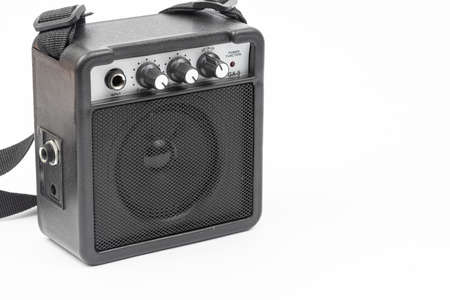 Guitar amp isolated above white background with copy spaceの写真素材