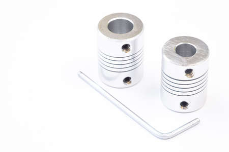 Aluminum Flexible Jaw Couplings for stepper motors on cnc machines.の写真素材