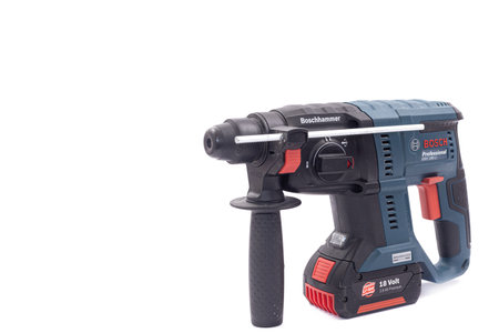 Belgrade - 18. July 2022. - Bosch professional hammer drill GBH 180-Li.のeditorial素材