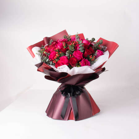 Bouquet of Roses taken in a beautiful light studioの写真素材