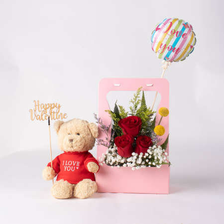 Bouquet of Roses taken in a beautiful light studioの写真素材