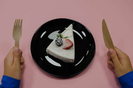 child eating cakeの写真素材