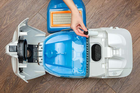 Water foaming agent for vacuum cleaner with water filterの写真素材