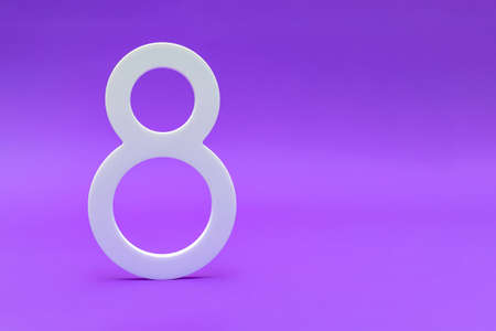 March 8, international womens day. tulips on a purple background, place for text.の写真素材