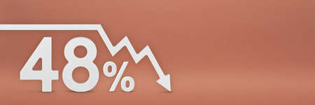 forty-eight percent, the arrow on the graph is pointing down. Stock market crash, bear market,...