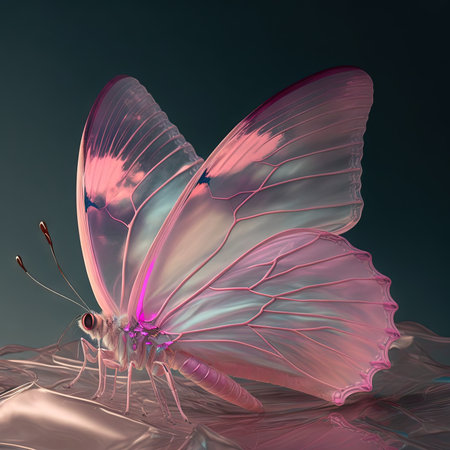 Transparent Pink Butterflyの素材