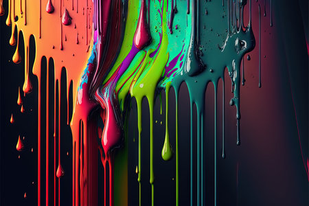 Dripping blobs of paint, wallpaperの素材