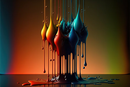 Dripping blobs of paint, wallpaperの素材