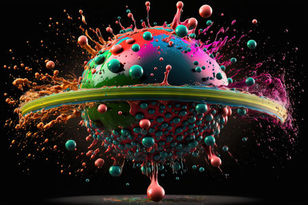 Exploding ball of colorの素材