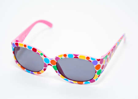Funny color sun glasses isolated on a white background.