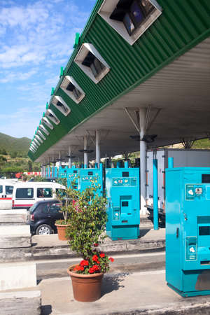 SOUSSE, TUNISIA - CIRCA MAY, 2012: Terminals for pay on chargeable route between Tunis capital and...