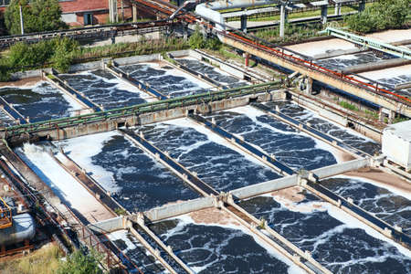 Removing chemical and biological contaminants on sewage treatment plantのeditorial素材