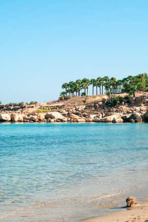 Mediterranean sea and seashore in Cyprus island at summer seasonの写真素材