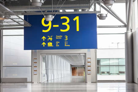 HELSINKI, FINLAND - CIRCA APRIL  Direction to the boarding gates in Helsinki airport on circa April, 2013 in Helsinki, Finland  Helsinki-Vantaa Airport is the main international airport Finland;のeditorial素材