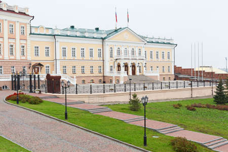 KAZAN CITY, RUSSIA - SEPTEMBER 25: North Corps of Artillery Yard building in Kremlin area on September 25, 2011 in Kazan city, Russia.のeditorial素材
