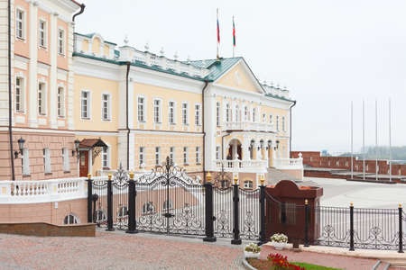KAZAN CITY, RUSSIA - SEPTEMBER 25: North Corps of Artillery Yard building in Kremlin area on September 25, 2011 in Kazan city, Russia.のeditorial素材