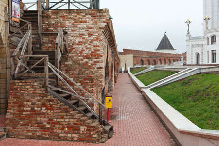 KAZAN CITY, RUSSIA - SEPTEMBER 25: Prison cells near Kul Sharif mosque in Kazan Kremlin on September 25, 2011 in Kazan city, Russia. Kazan Kremlin is Russian the chief historic citadel of Tatarstanのeditorial素材