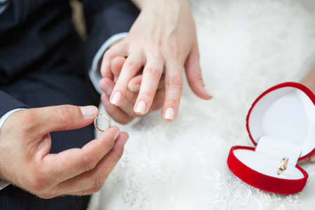 Wearing wedding ring on hand