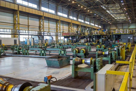 Workshop of metallurgy plant for pipeline checkingのeditorial素材