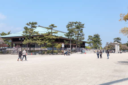 HATSUKAICHI, MIYAJIMA, JAPAN - CIRCA APR, 2013: Building of sea port to board the ferry is in city shore. Hatsukaichi town is on the Miyajima Island (Itsukushima), Japanのeditorial素材