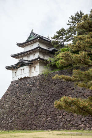 The Fujimi-yagura three-story keep is in the inner ground of Tokyo Imperial Palace, Japanのeditorial素材