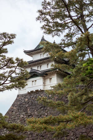 The Fujimi-yagura three-story keep is in the inner ground of Imperial Palace. The Tokyo Imperial Palace is the main residence of the Emperor of Japanのeditorial素材