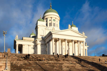 HELSINKI, FINLAND - CIRCA, DEC, 2015: The Helsinki Cathedral is the Finnish Evangelical Lutheran church of the Diocese of Helsinki. Located on the Senate Squareのeditorial素材