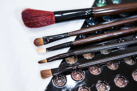 Different make up brushes for skin foundation, a beauty accessoriesの写真素材