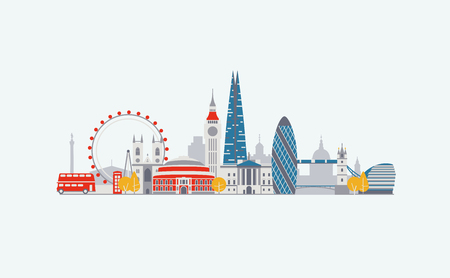 Vector graphics, flat city illustration, eps 10のイラスト素材