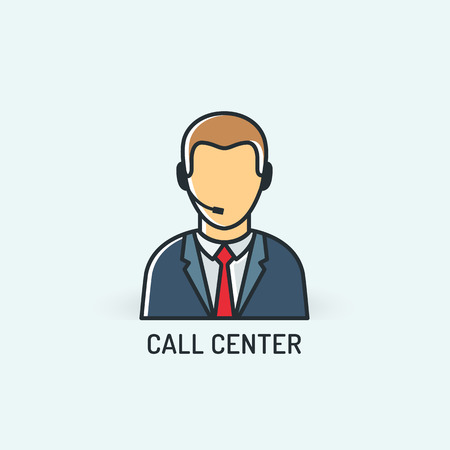 Flat design thin line style illustration, vector graphics, eps 10のイラスト素材