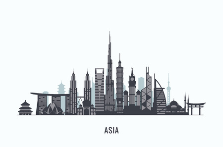 Vector graphics, flat city illustrationのイラスト素材