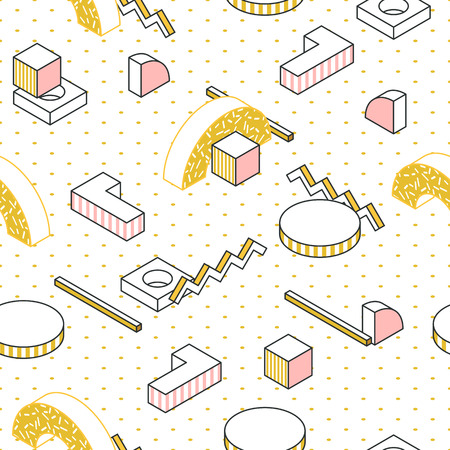 3D Isometric seamless background, graphicsのイラスト素材