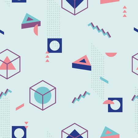 3D Isometric seamless backgroundのイラスト素材