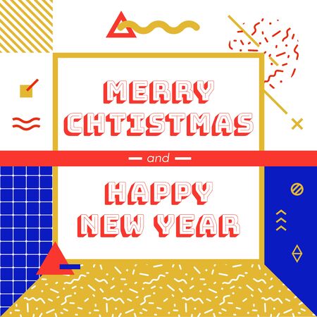 Vector graphics, memphis style illustration eps 10のイラスト素材