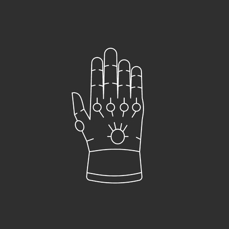 Glove with gems.のイラスト素材